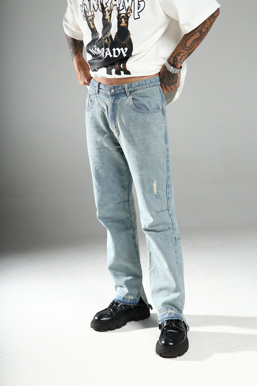 Denim Pants Vintage Wash