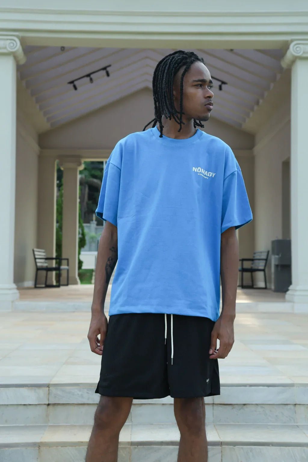 Basic Tee Logo - Azul - NÔMADY COMPANY