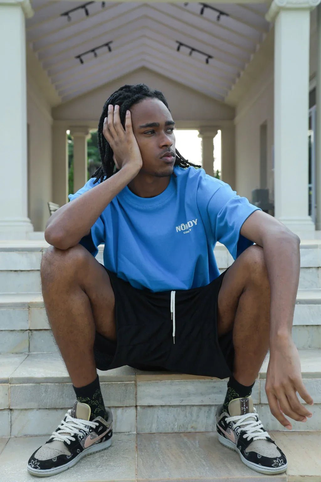 Basic Tee Logo - Azul - NÔMADY COMPANY