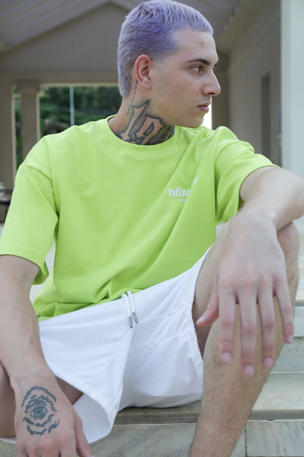 Basic Tee Logo - Cyber Lime - NÔMADY COMPANY