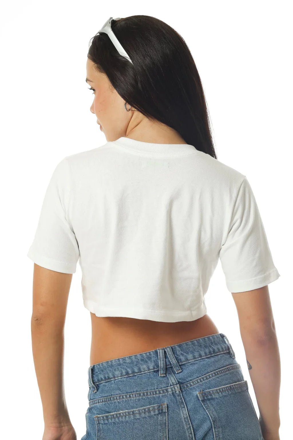 Cropped Logo Tee - Branco - NÔMADY COMPANY