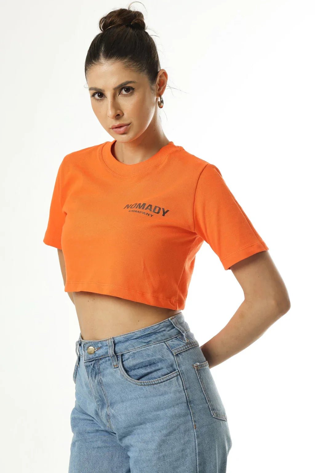Cropped Logo Tee - Laranja - NÔMADY COMPANY