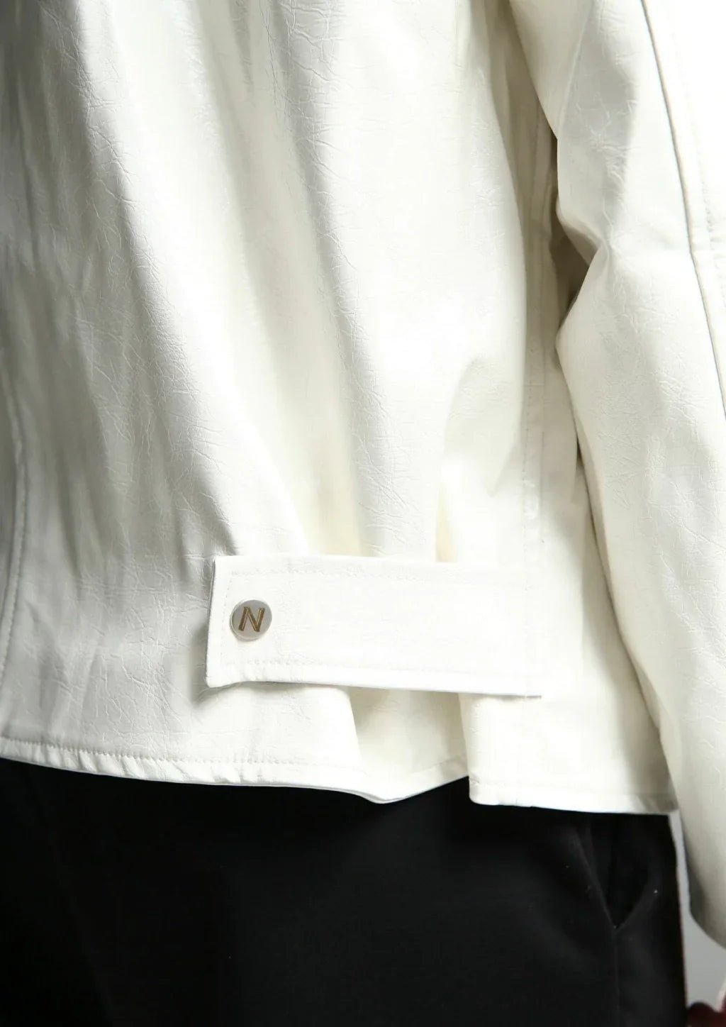 LEATHER JACKET BRANCA - NÔMADY COMPANY