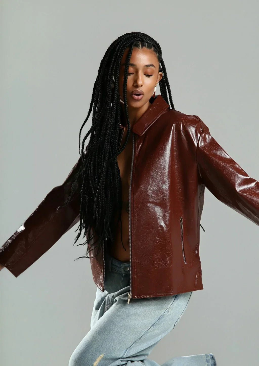 LEATHER JACKET MARROM - NÔMADY COMPANY