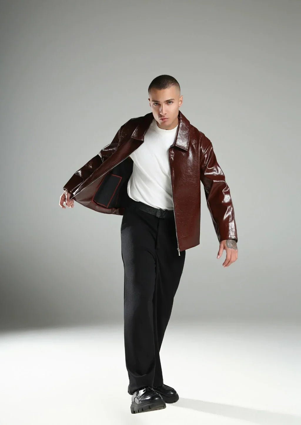 LEATHER JACKET MARROM - NÔMADY COMPANY