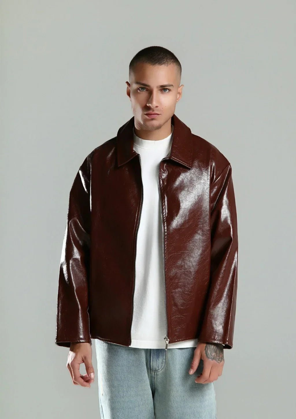 LEATHER JACKET MARROM - NÔMADY COMPANY