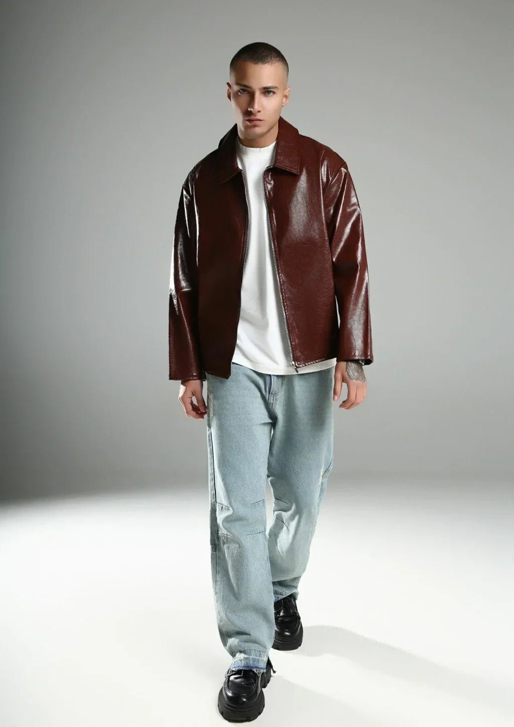 LEATHER JACKET MARROM - NÔMADY COMPANY