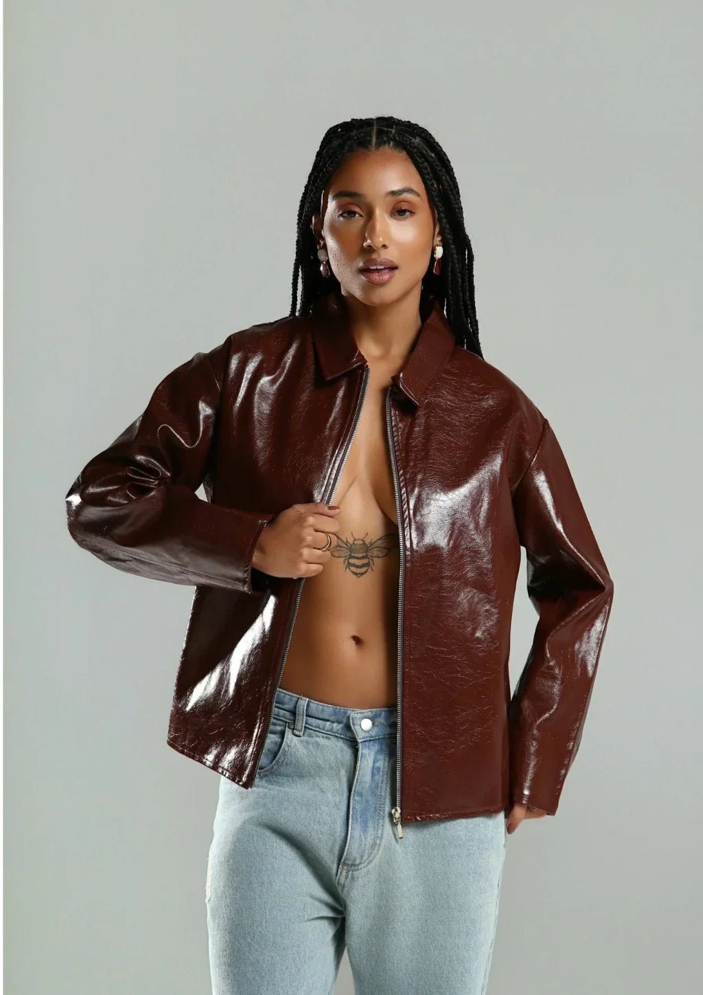 LEATHER JACKET MARROM - NÔMADY COMPANY